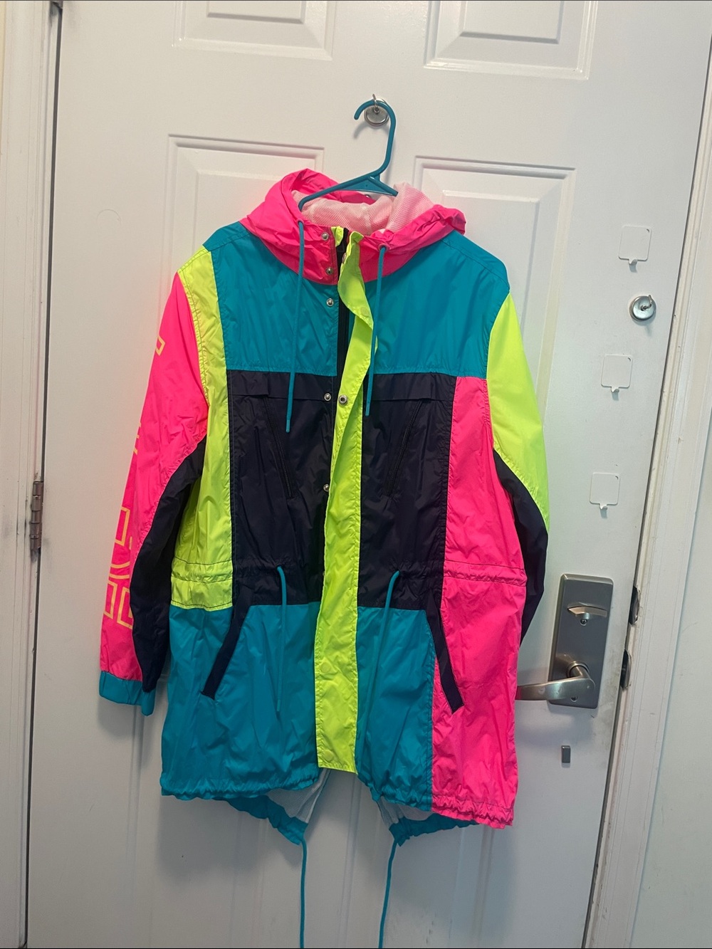 Kids Colorblock Hooded Windbreaker Jacket - Bright Multi